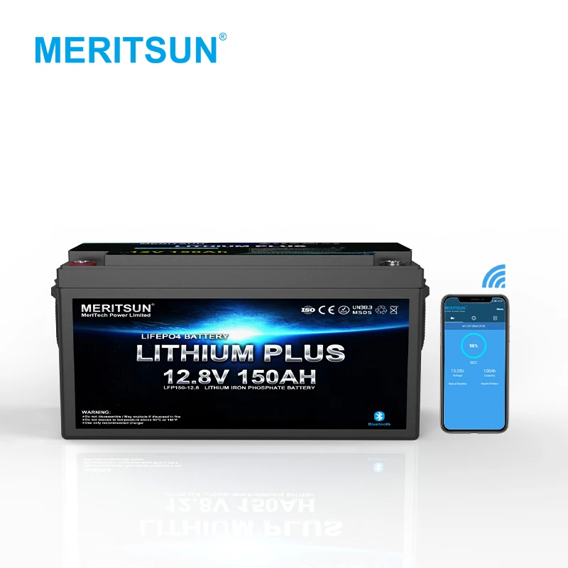 2023 MeritSun New Product Solar Lifepo4 150ah 12v 24V Lifepo4 Battery Pack