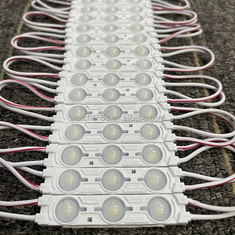 6011-D Waterproof Outdoor 3 LED light module with lens 1.2w Cold White mini smd 2835 injection led module