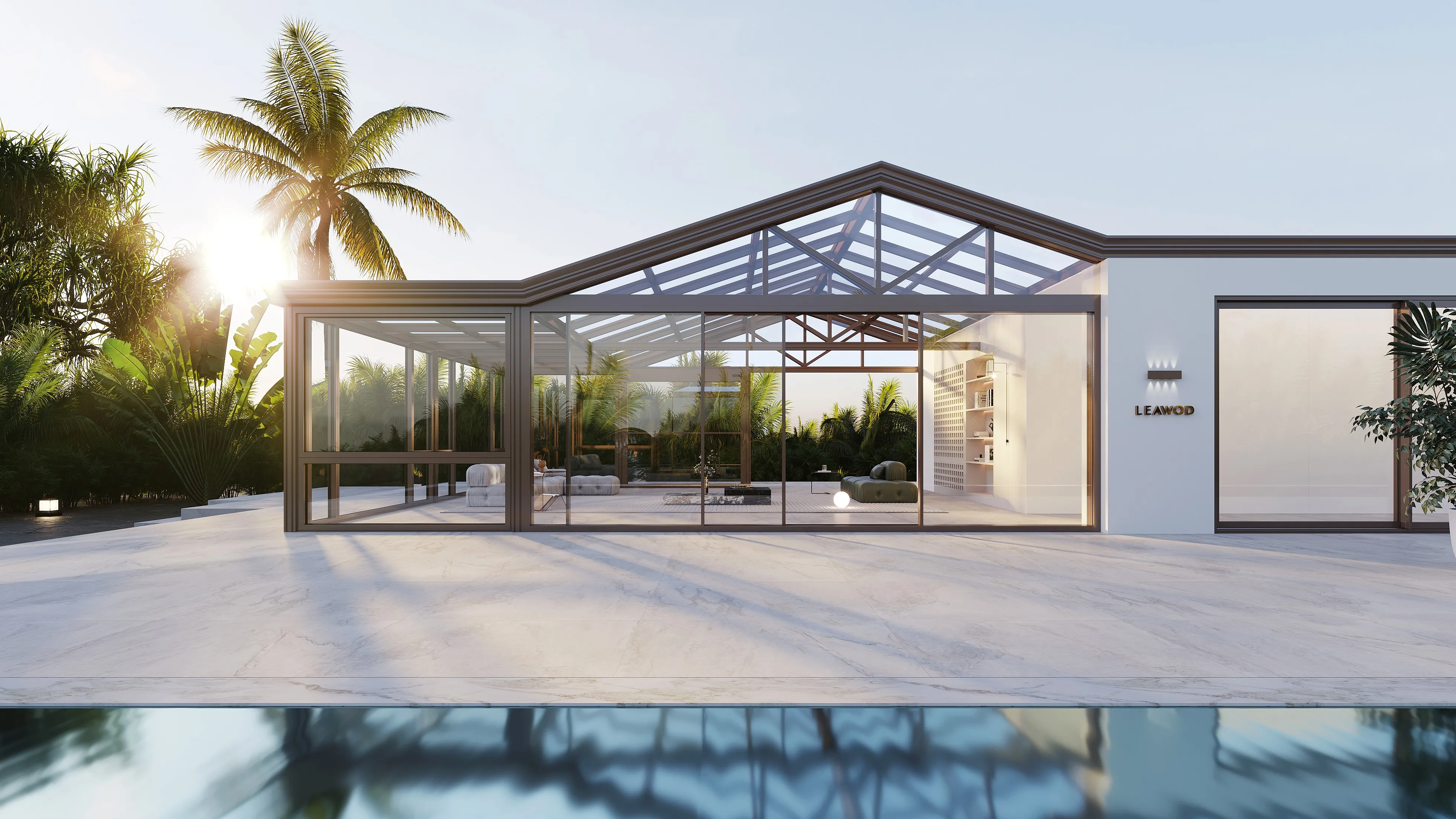 Customized winter garden free standing sunroom