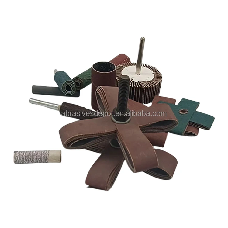 Moxi Centerless Grinding X 3000 Cerium Polishing Non-woven Stem-mounted Interleaf Flap Wheel