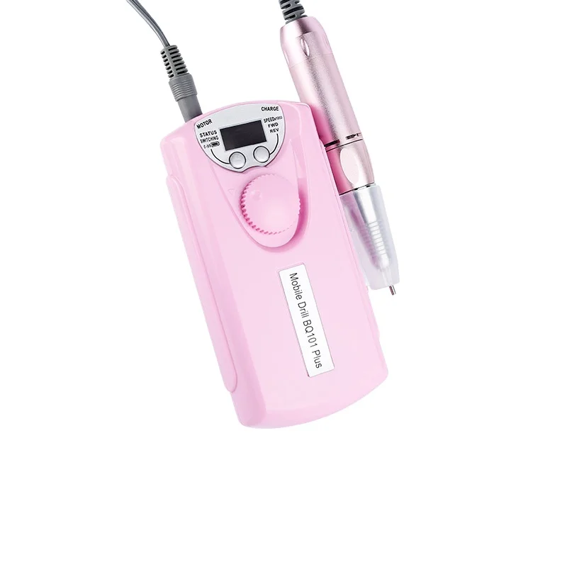 Pink Cordless 35000 Electric Manicure Drill Portatil Acrylic E File Nail Drill Machine