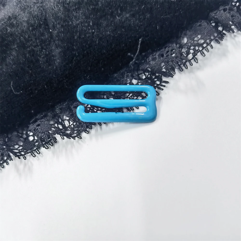 Hook Rings And Sliders Nylon Coated Metal Bra Strap Adjuster Accessories Buckles For Swimwear Underwear