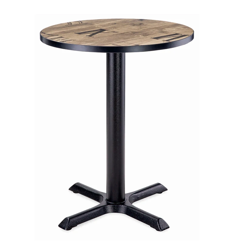 
Furniture cast iron leg antique wooden look round coffee dining table for living room 