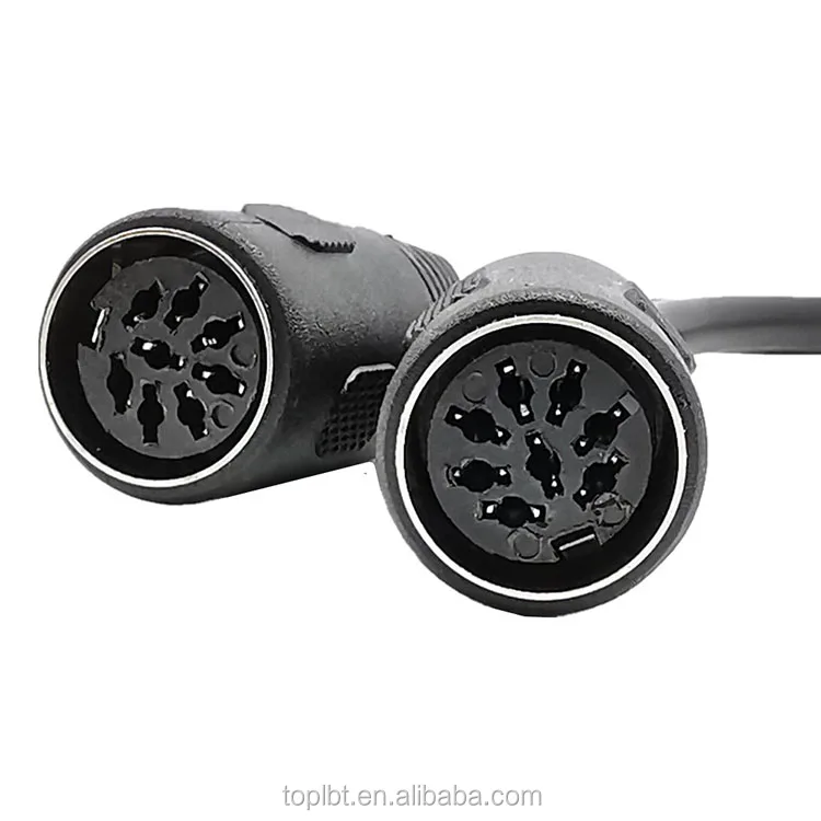 MIDI DIN 8-Pin Splitter Y Adapter Cable Audio Male to Dual 2 x Female 30cm