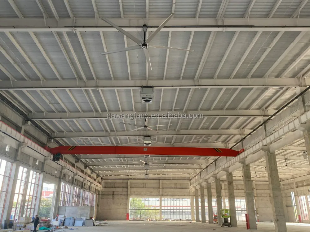 Самые популярные HVLS большие промышленные потолочные вентиляторы улучшают циркуляцию