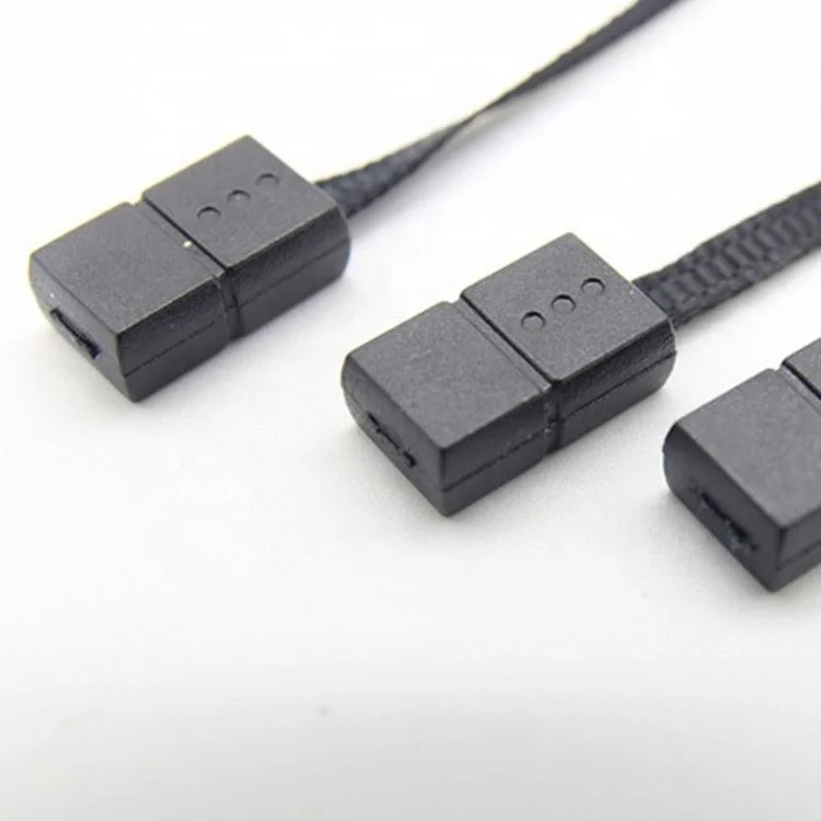 Custom Embossed Name Logo Garment Hang String Seal Plastic Tag