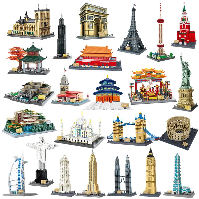 NEW DIY Famous Buildings Creator Expert Street View Neuschwanstein Assembly Building Blocks Bricks Sets Kids Classic Model