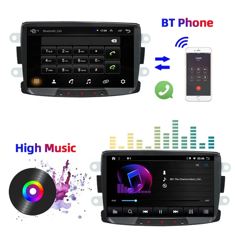 Car Dvd Player Video Music Multimedia System Double Din Radio Android For Renault Dacia Lodgy Dokker 2012