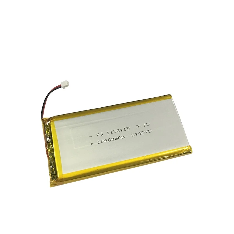 Rechargeable 10000mAh lithium battery 1158115 3.7v lithium polymer battery for Wireless equipments