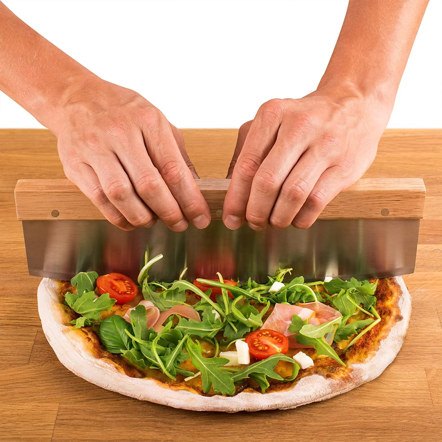 Food Grade 32CM Sharp and Durable Blade Pizza Rocker Knife Stainless Steel Pizza Cutter