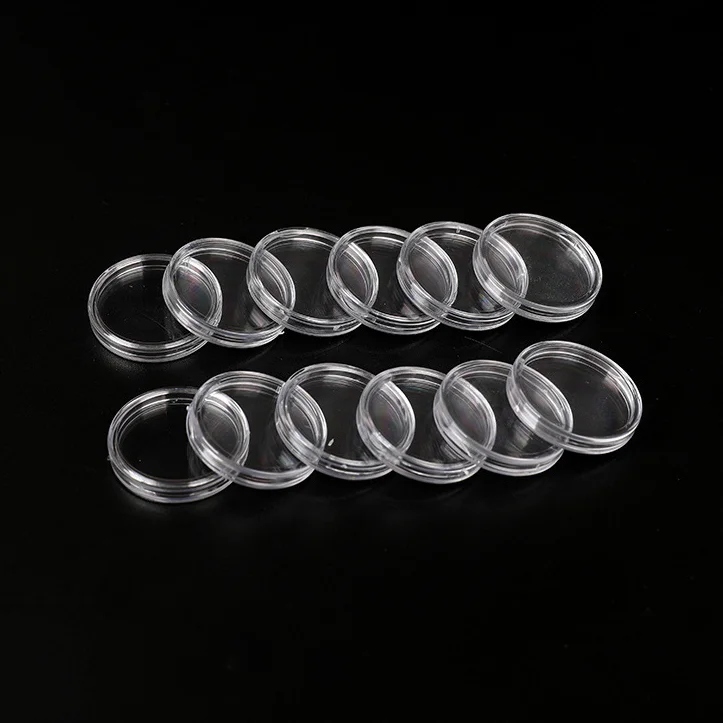 15mm round acrylic coin capsule coin holder