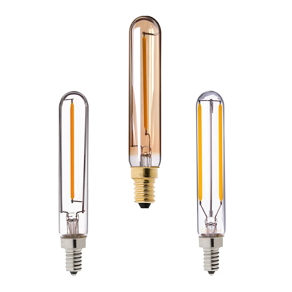 AC110V 1W 2200K E12 Long Bulb Warm White 120mm Dimmable LED Lamp Decorative Light