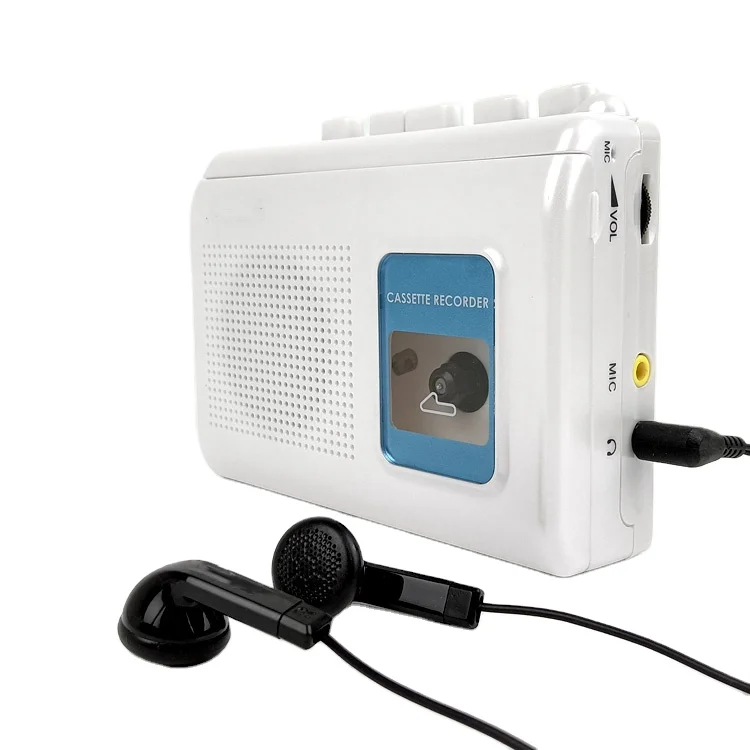 OEM Brand new portable compact cassette tape recorder all white personal Walkman cassette player