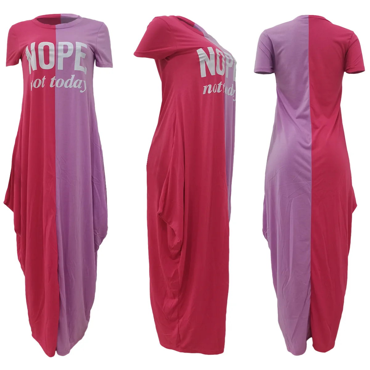 2022 Wholesale Women Casual Dresses Loose Style Plus Size Women Summer Dress Clothing Maxi Dress