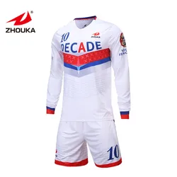 American Club Football Jersey Cheap White Long Sleeve Soccer Uniforms