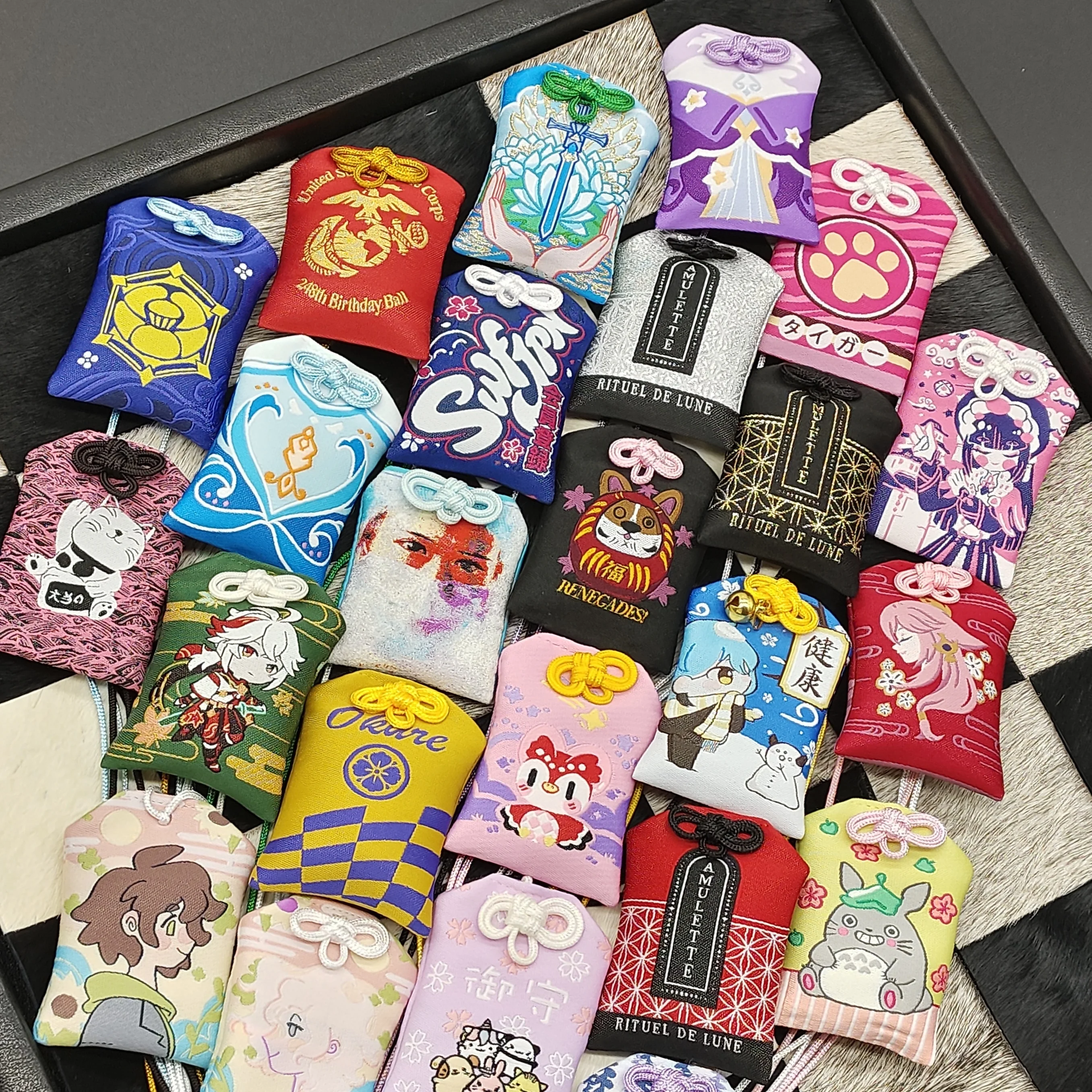 Custom japanese style oMaMori luck charm Peaceful Amulet Prayer Bag