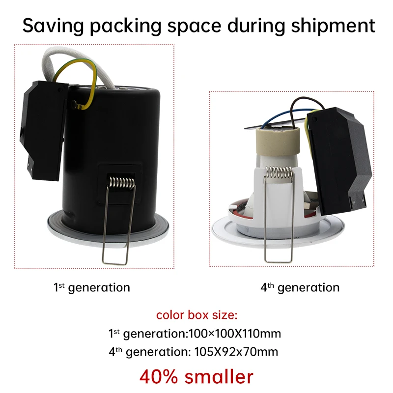 4th generation New fire rated downlights recessed Gu10 bulb IP65 waterproof design 50W max 40% smaller factory custom OEM/ODM