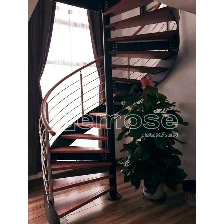 spiral staircase indoor handrail steel custom straight staircase  balustrade folding stair loft staircase