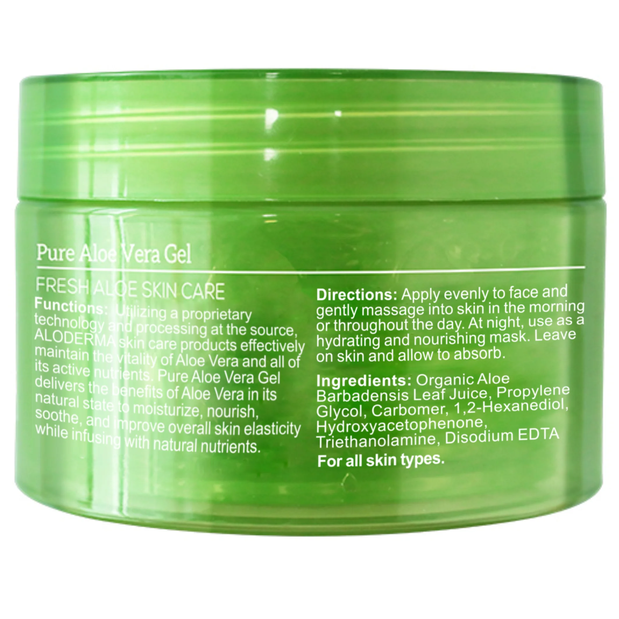 ALODERMA Organic Aloe Vera Gel After Sun (200g) for Moisturizing Cream Suitable for All Male Face USA Alovera Gel Eco Gel 200g