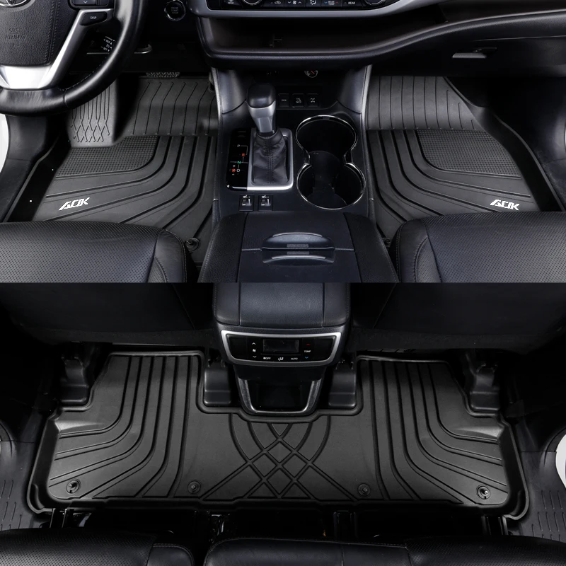 Auto Accessories Universal Car Mat Floor Foot Mat Full Set for Toyota High lander
