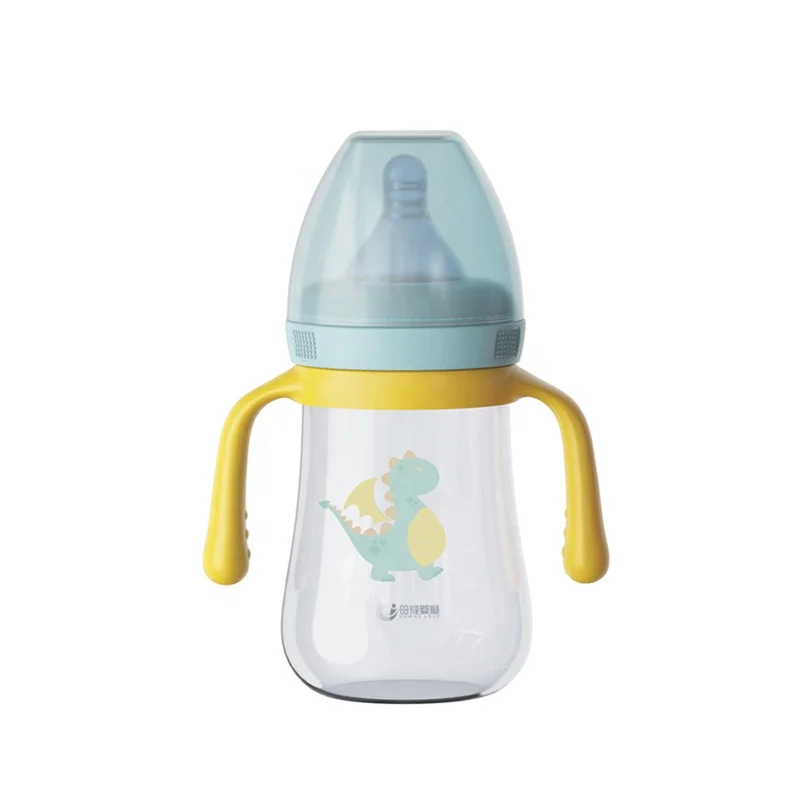 Feeding Bottles Anti Colic 300ml Baby Feeding Bottle Wide Neck PP New for Babies Cute OEM BPA Free Baby Glass Animal Pattern