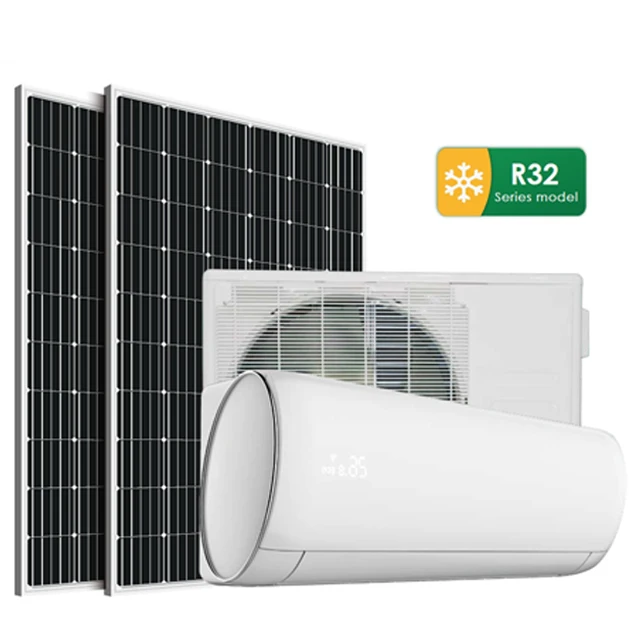9000Btu 12000Btu 18000Btu 24000Btu Hybrid ACDC Solar Air Conditioner Off-Grid Wall Mounted with 3 Year Warranty