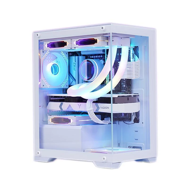 Herder OEM Mini Pc Case ATX Case Tempered Glass Desktop Cabinet Computer Gaming PC Case