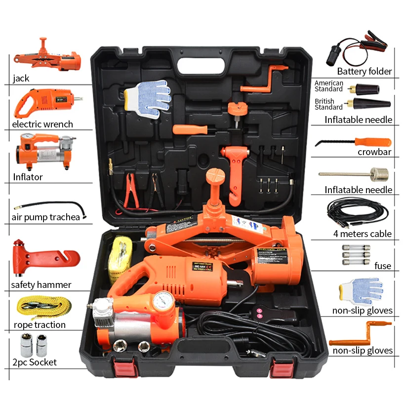 Hot Sell Multi-Functional Electric Car Jack Tire Removal 3 In 1 Electric Car Hydraulic Floor Jack 1-10t For Other Car Tools