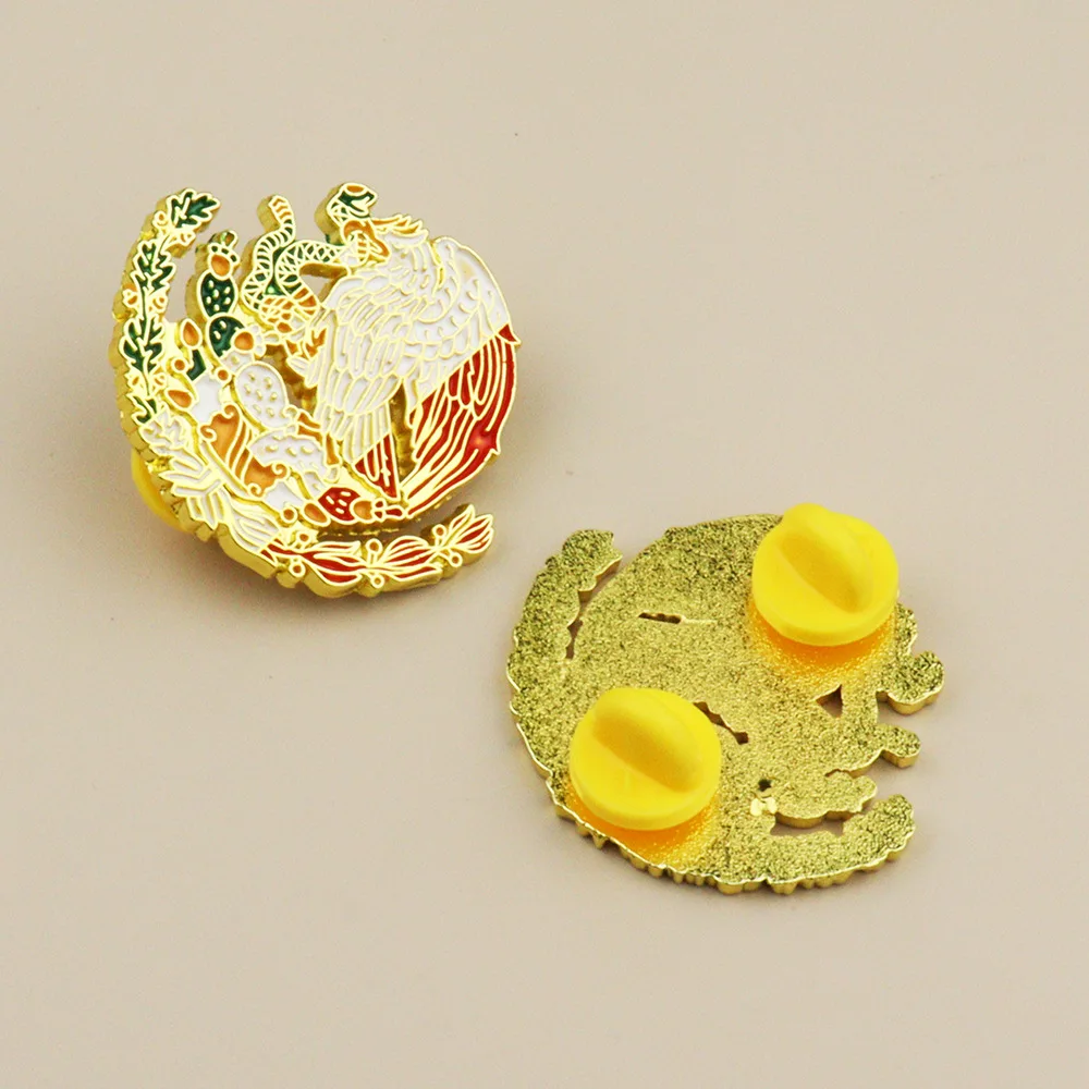 China Manufacture Mexican style Cute Design Plated Gold Custom Metal Badge soft hard enamel pins
