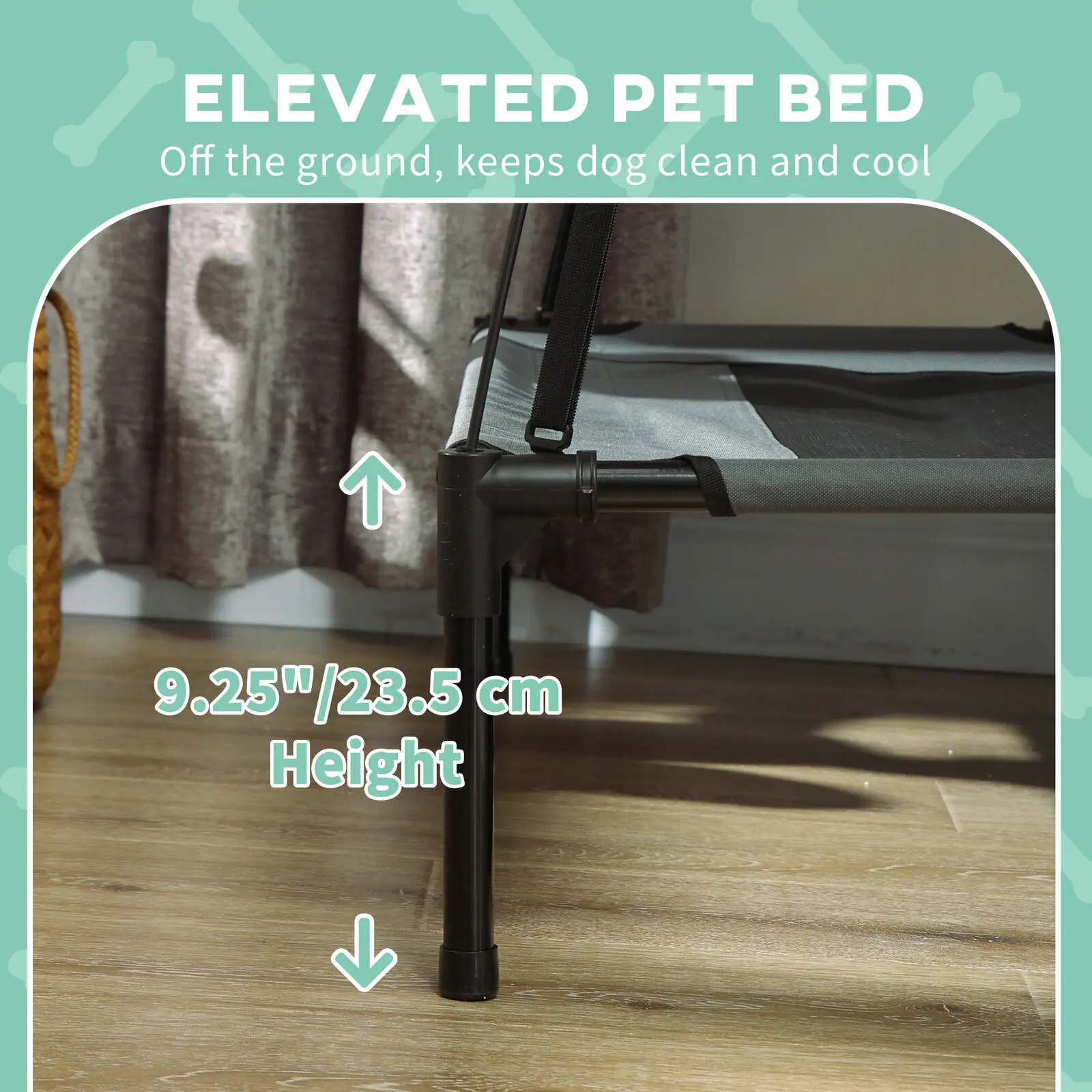 Block the UV rays out removable & washable bed elevated dog cot used alone dog bed for beach holiday