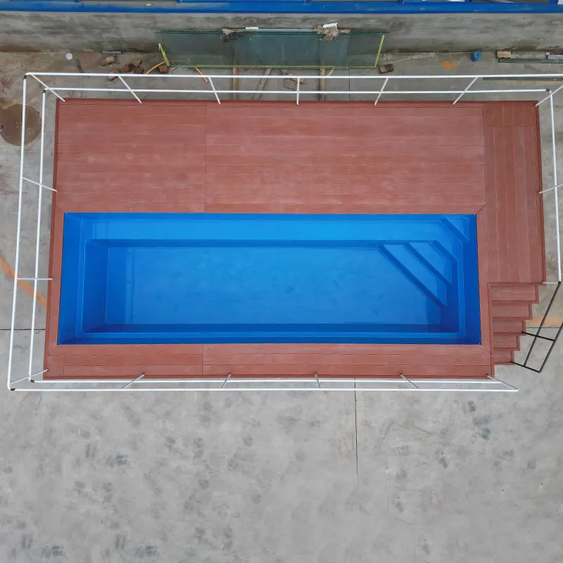 custom size rectangle spa pool supplies swimming pool slides fiberglass plastic wooden swimming pool equipment