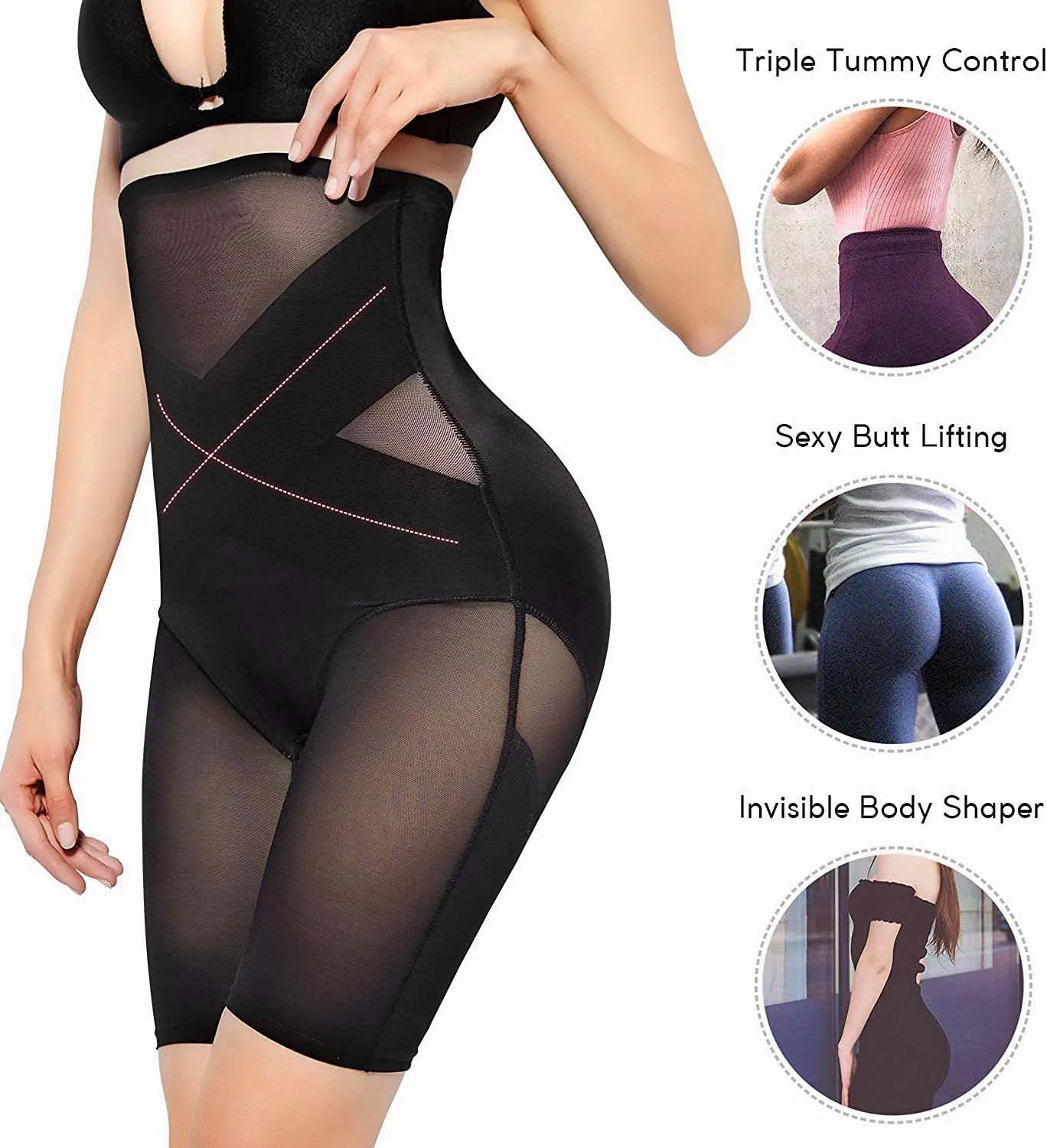 plus size tummy control shapewear panties invisible body shapers panties high waist butt lifting flat belly sheath S 5XL