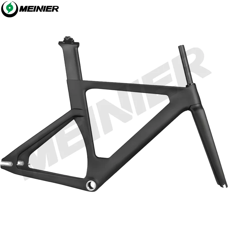 2024 Customized Full Carbon Track Frame  Speed Carbon Track Road Bike Frames 700c Rigid Fixed Gear Bicycle Frameset