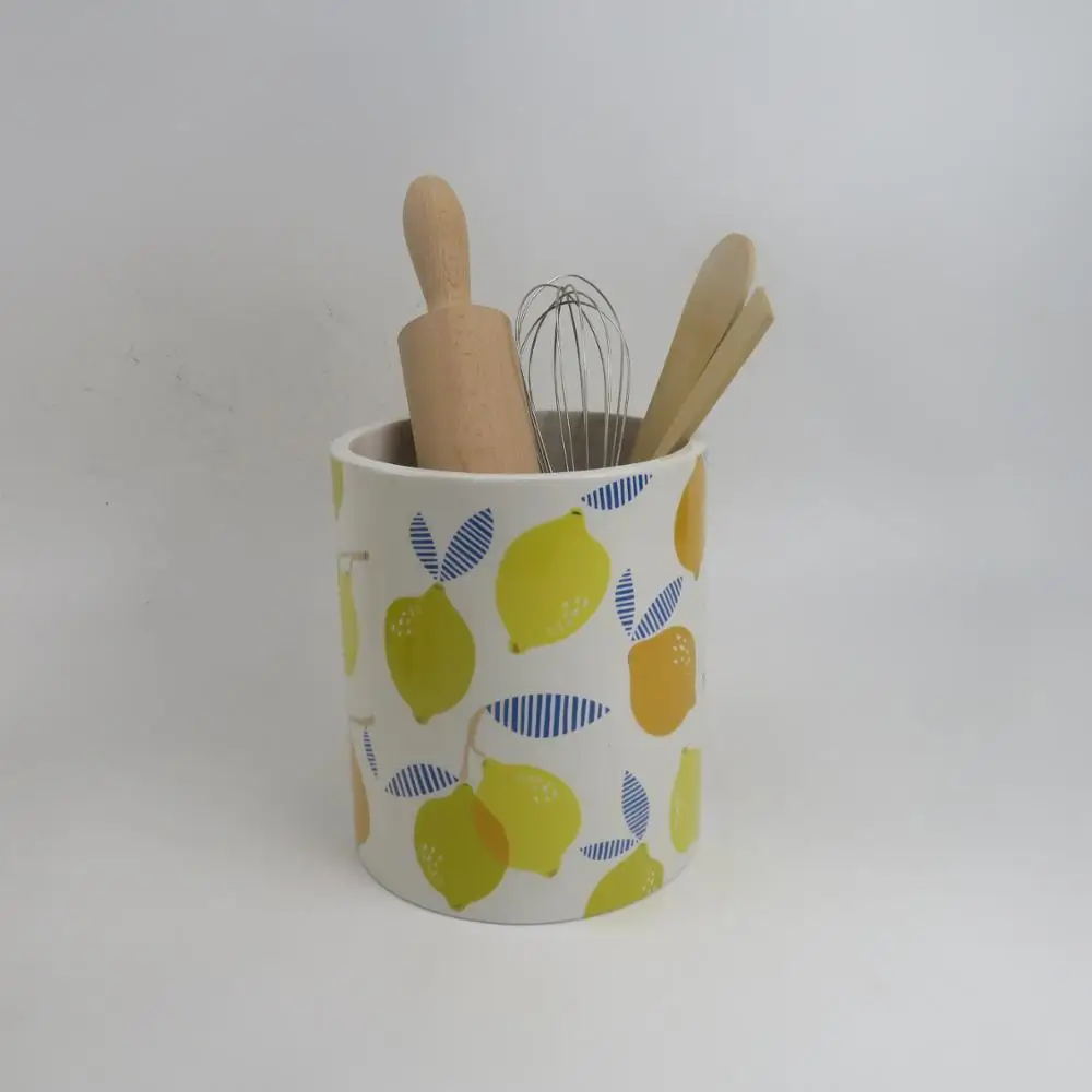 Eco-friendly ceramic kitchen utensil holder for sale