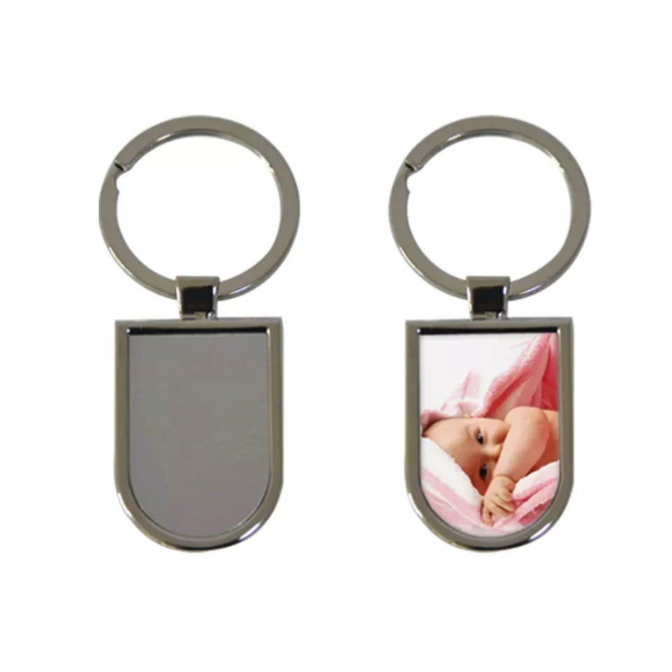 Sublimation Wholesale Heat Transfer Printing Sublimation Keychain Custom Logo Blank Metal Sublimation Metal Key Chain