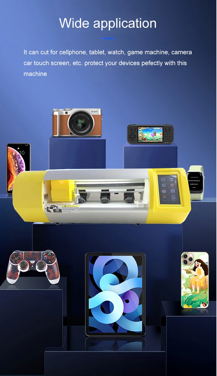 shb ceramic dzcolors unlimited screen protector film cutting machine for airpods mobile phone watch front glass back cover