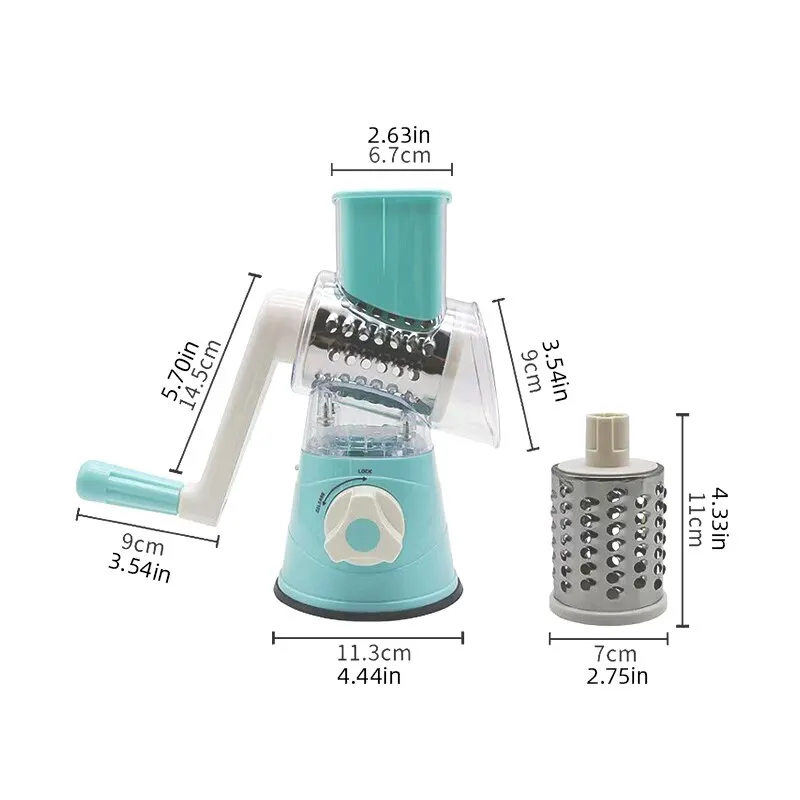 Manual Vegetable Tools Cutter Slicer Kitchen Gadgets Accessories Multifunctional Round Spiralizer Mandoline Slicer Potato Cheese