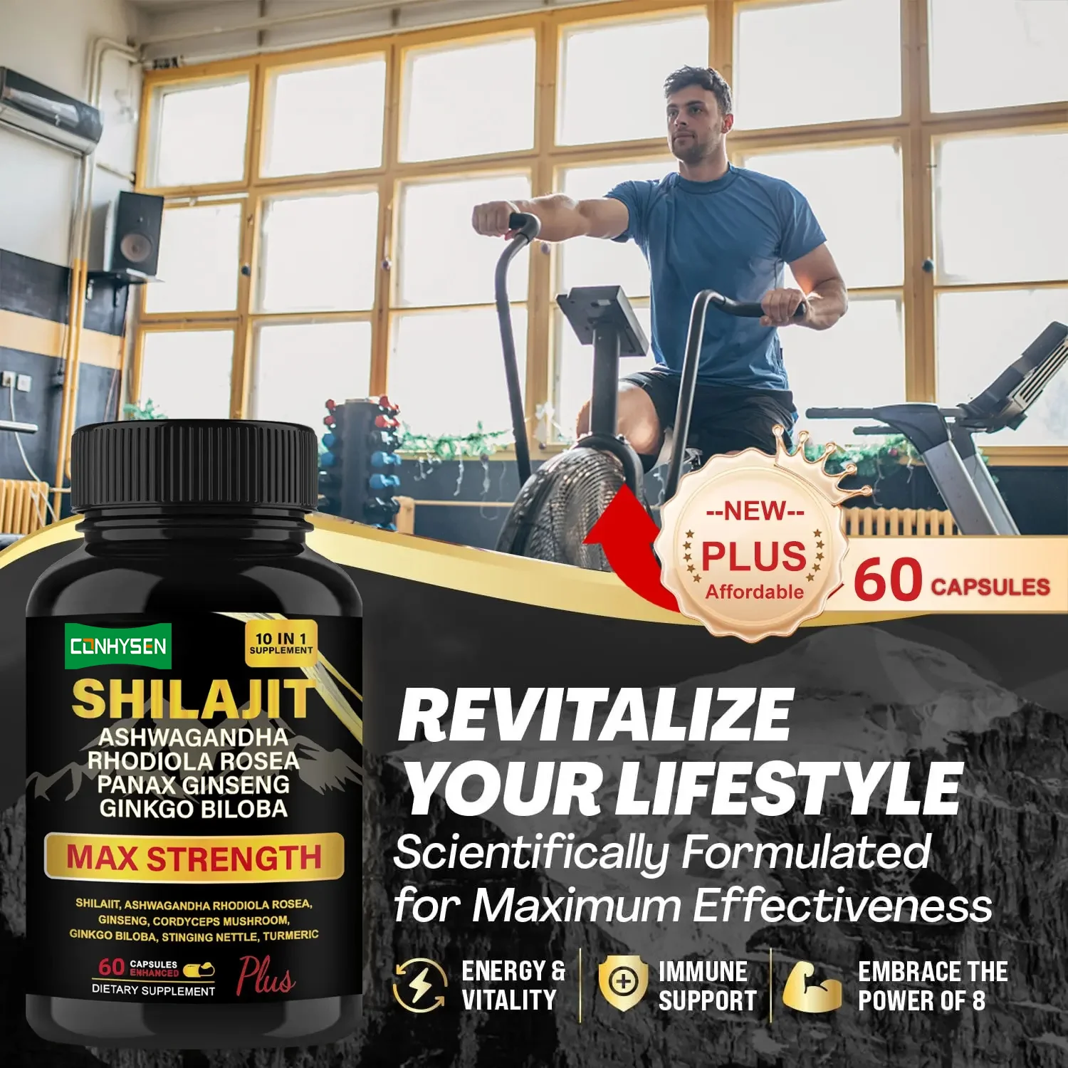 Wholesale Pure Shilajit Capsules Ashwagandha Extract Strength Dietary Supplement Capsules For Men & Women