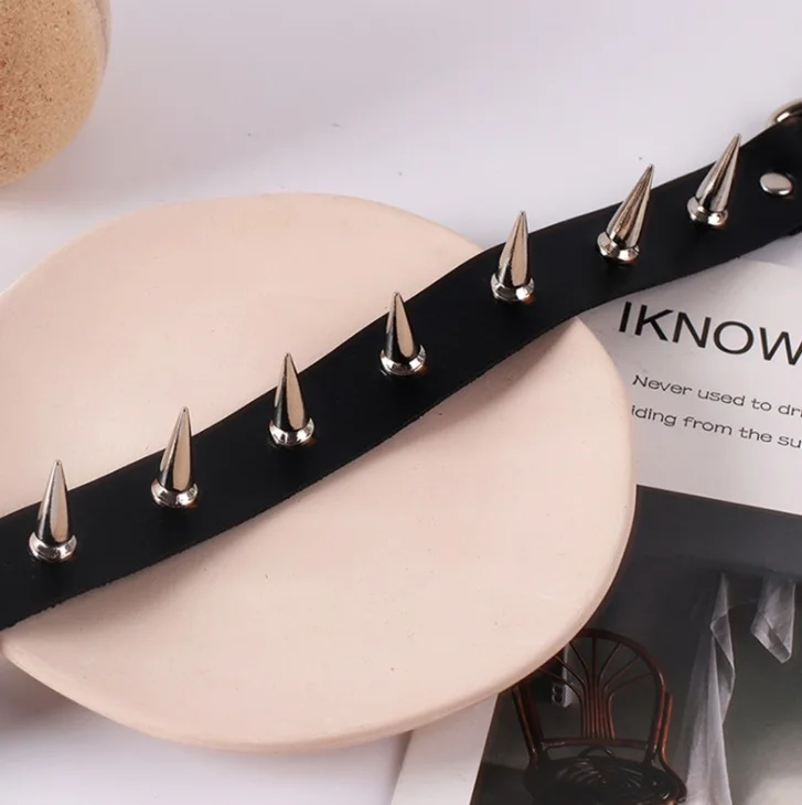  Sexy Neck Choker Necklace Exaggerated Punk Rivets Studs Collar