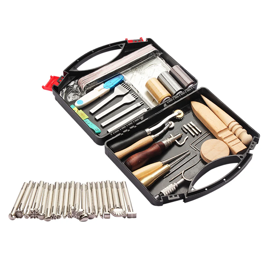 48pcs Leather Tools Handmade Leather Craft Sewing Punch Working Tool Set Leather Tools Craft Set