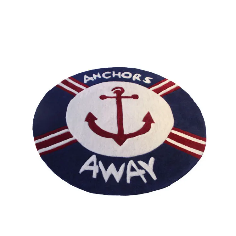 Custom designed pattern hand tufted shaggy rug hand knotted rug