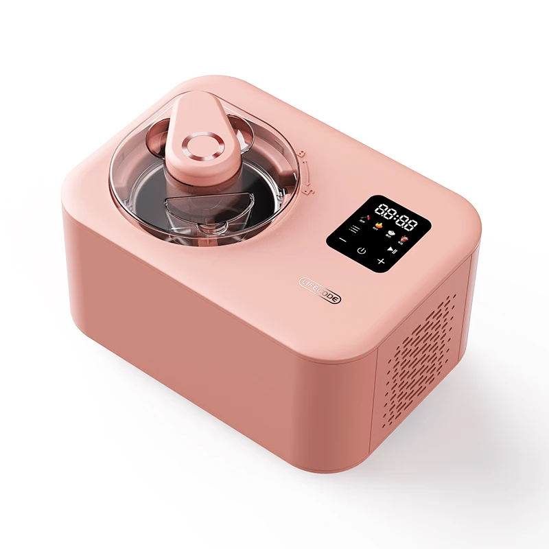 Home Ice Cream Dessert Maker Ice Small Cream Machine Maker with Compressor