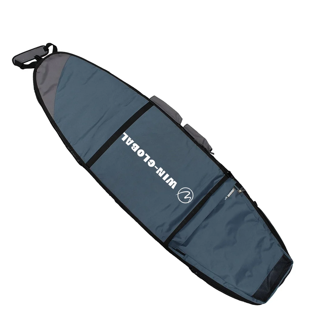 600D oxford Surfboard Travel Bag Surf board Cover with Wheels blue Color with fin leashes pocket 1-2 3-4 boards