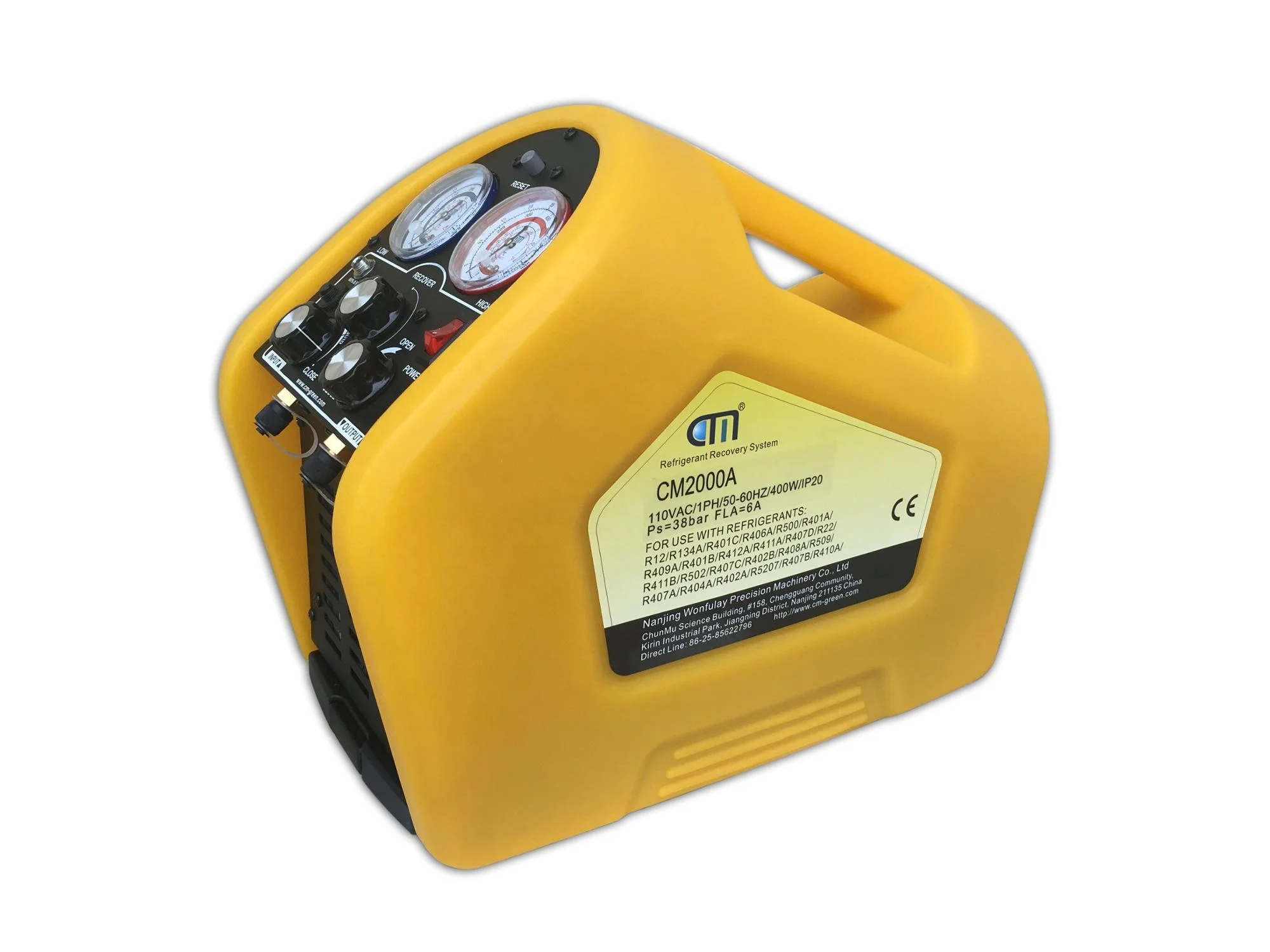 China R410A R134A R22 Portable Commercial Refrigerant Recovery Machine CM2000A.