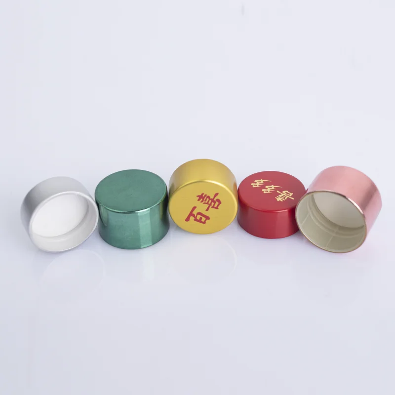 Customized Logo 33-400 28-400 Aluminum Plastic Cap Liquor Vodka Cap Thread Finishes Standard Gpi Screw Cap