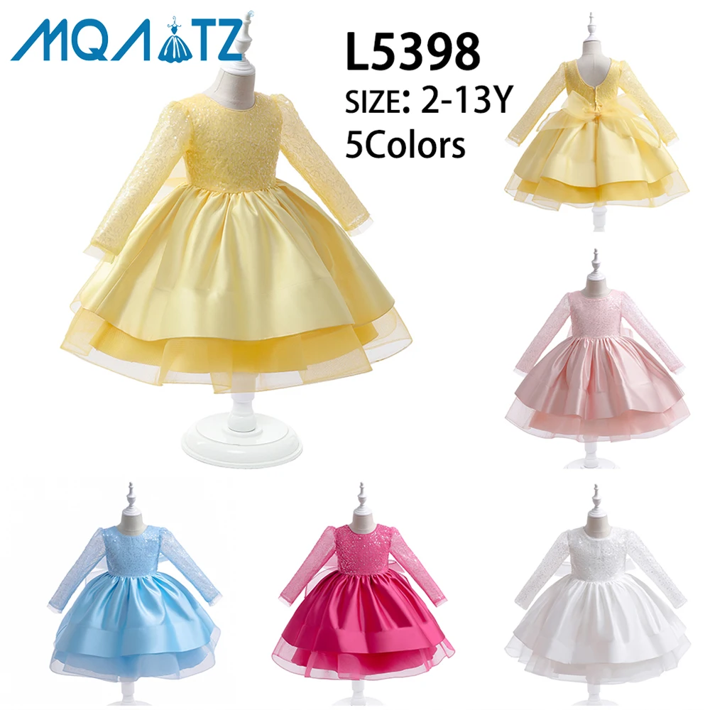 Kids Dresses for Girls Christmas Party Sequins Teen 10 12 14 Years Children wer Wedding Gown Princess Dress Girl Clothes