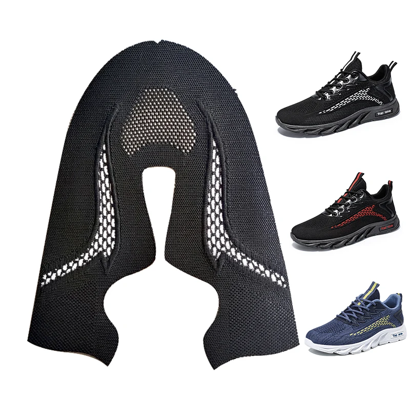 Wholesale Custom Semi Finished Shoe Upper Knitting Pu Sneakers Running Walking Shoes Upper