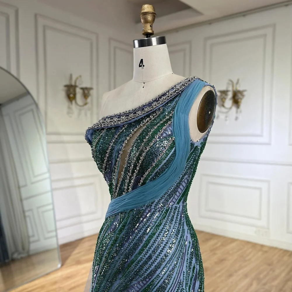 Factory High Split Elegant Party Wear Gowns Serene Hill LA72718  Luxury Beaded Formal Evening Dresses for Women