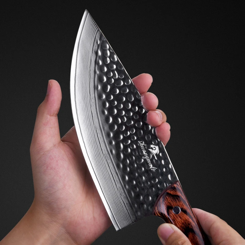 8inch Kitchen Knife  Damascus Cleaver Knife Stainless Steel 8Cr14 Knives With Pakka Handle