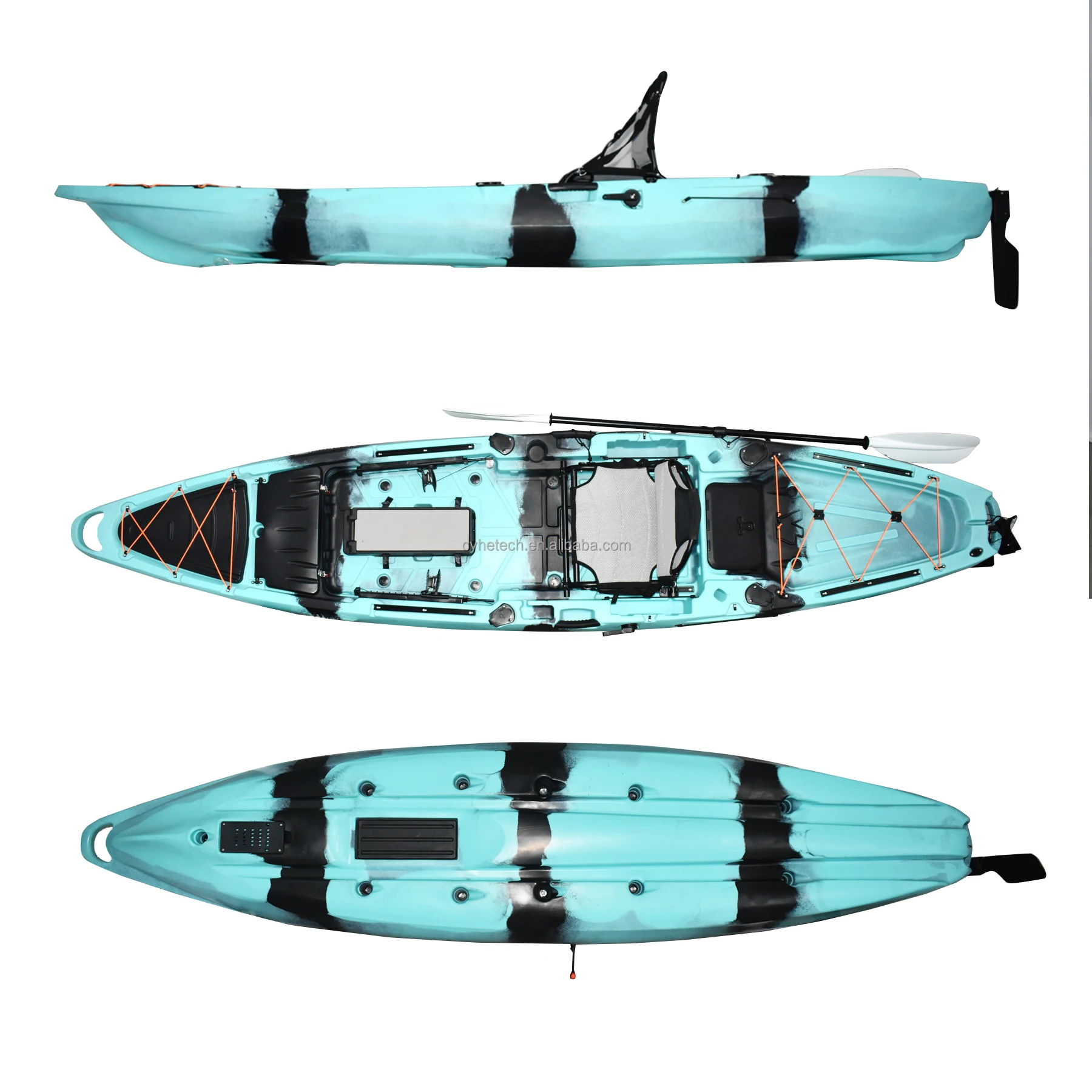 OEM wholesale ocean boat motor single angler fishing kayak pedal drive 12.5 canoe with aluminum  seat and kayak accessories